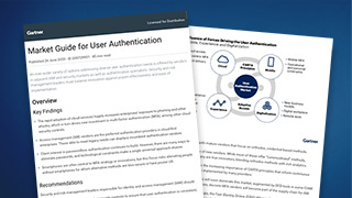 Gartner's Market Guide for User Authentication